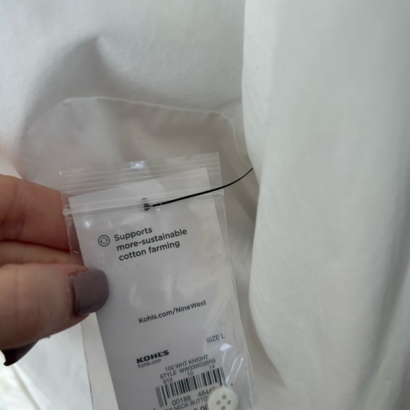 Nine West Cream Bow Tie Blouse - Picture 5 of 6